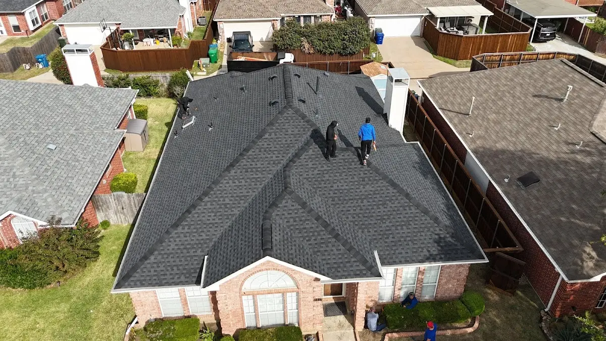 Slate & Tile Roof Repair work in progress on a Reno property